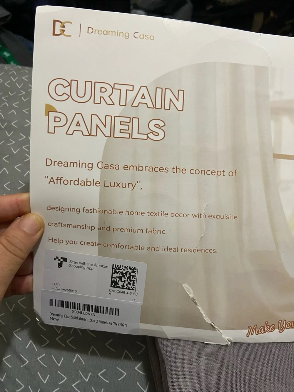 Dreaming Casa Curtain 2 Panels Gray 42 X 96”